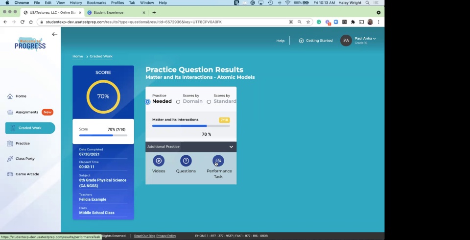 Screenshot from New Student Experience Webinar video