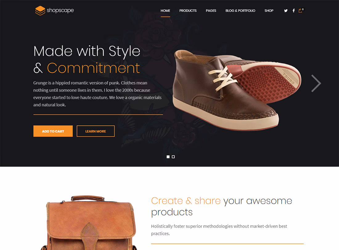 Shopscape - Single Product WordPress Theme