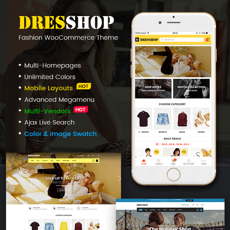 DresShop - Clean Fashion WooCommerce Theme