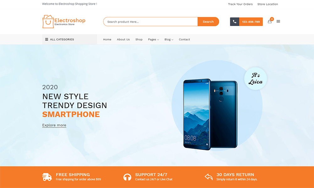 Electroshop - Electronics Store WooCommerce Theme
