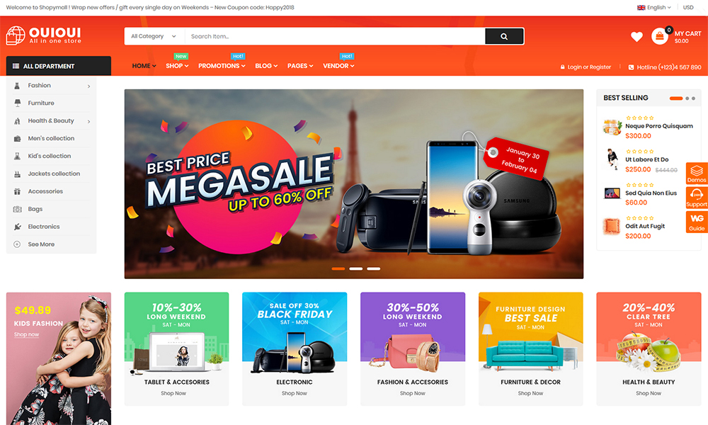 OuiOui - Multi Vendor MarketPlace WooCommerce Theme