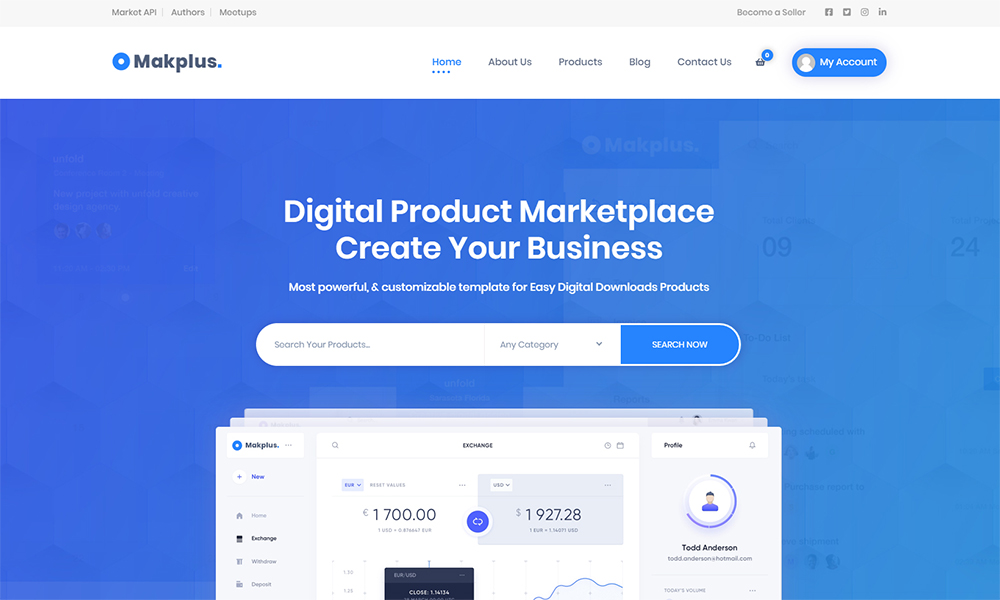 Makplus - Digital Marketplace WordPress Theme