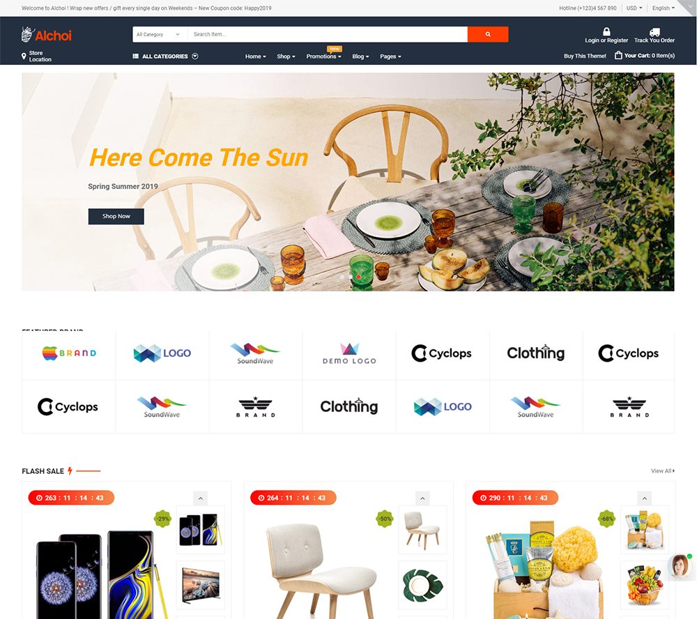 Alchoi - Megastore MarketPlace WooCommerce Theme