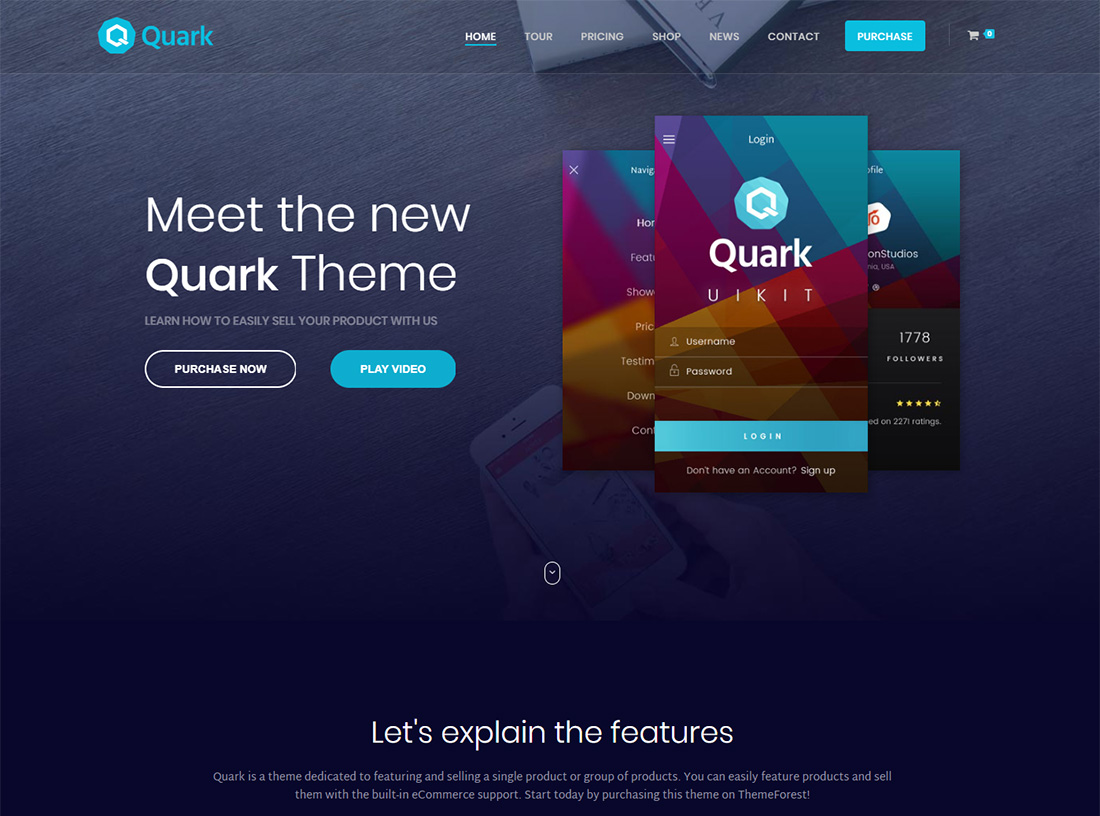 Quark - Single Product WordPress Theme