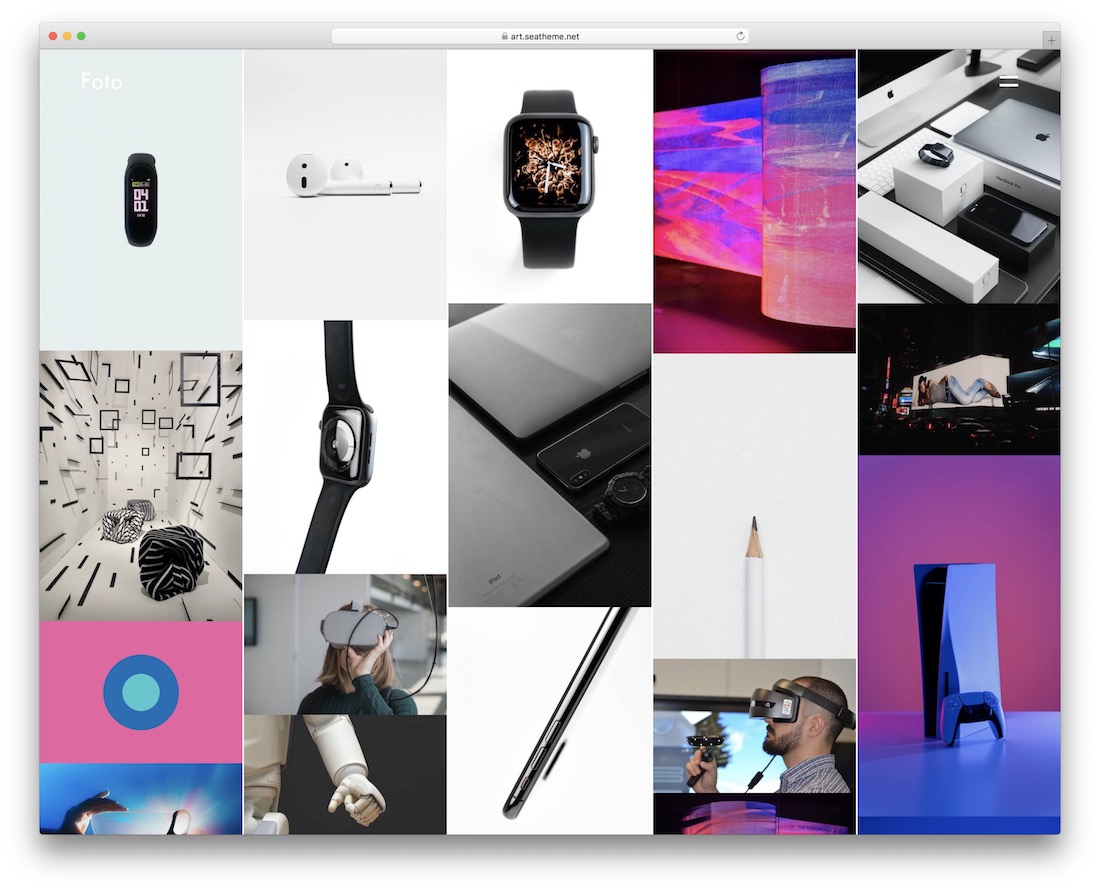 art wordpress gallery theme