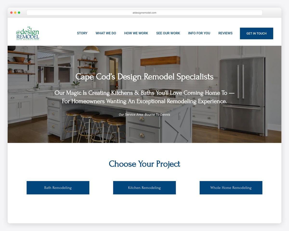 at design remodel website example