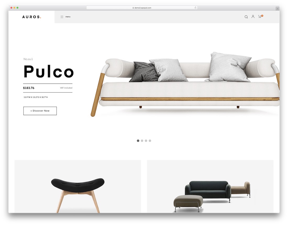 auros furniture wordpress theme
