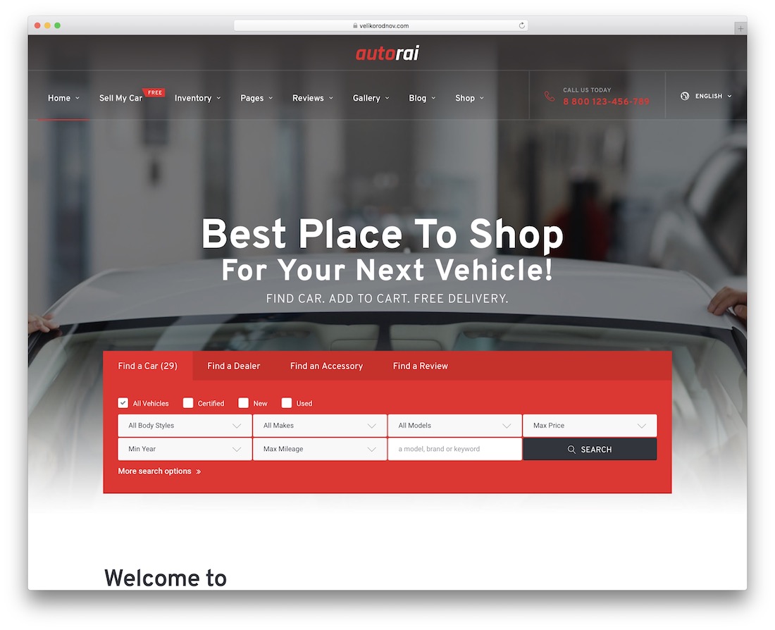 avtorai car dealer wordpress theme