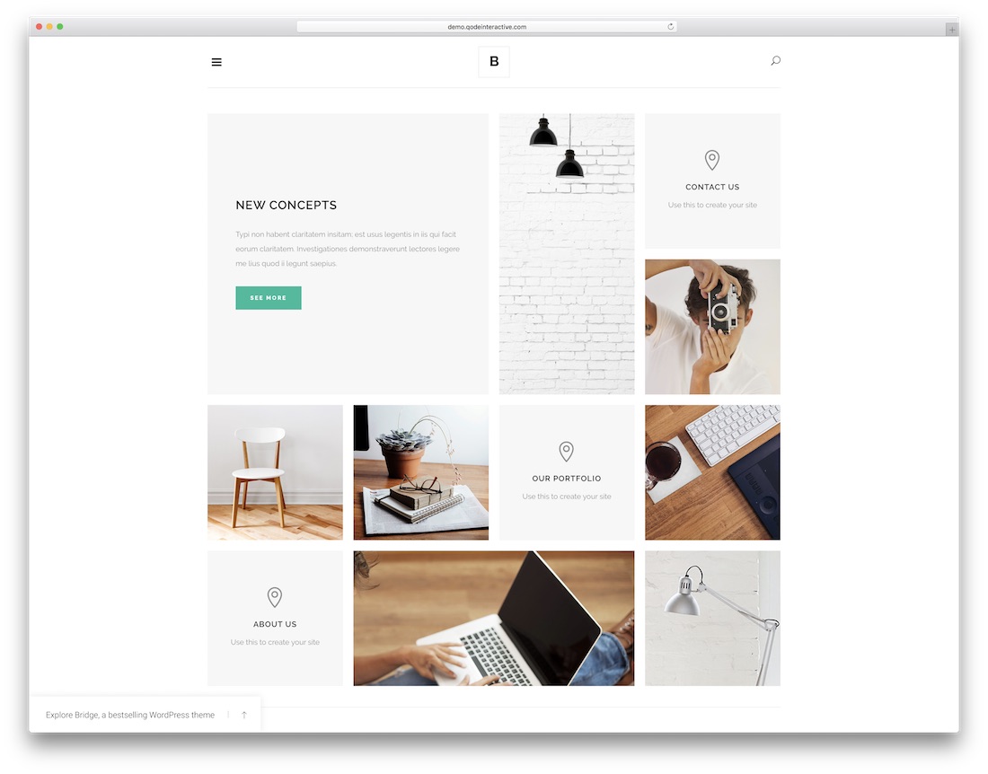 bridge wordpress gallery theme