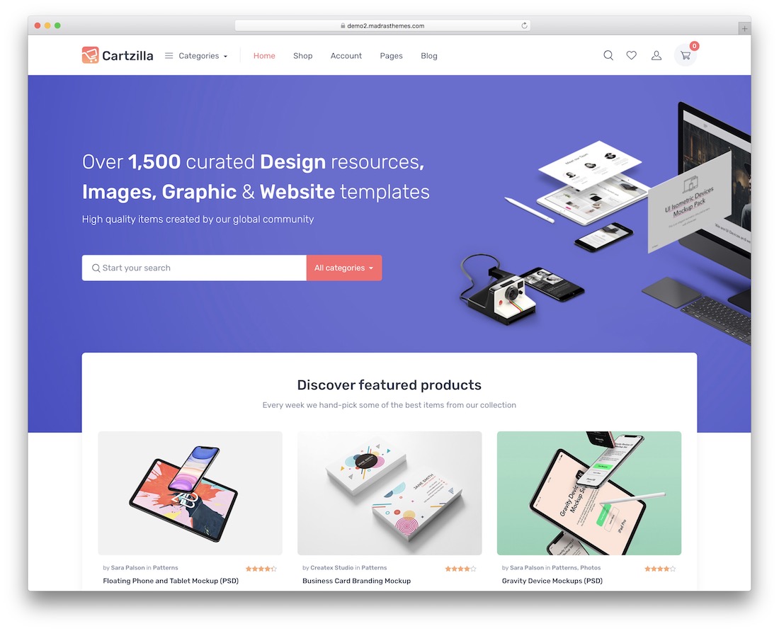 cartzilla marketplace wordpress theme