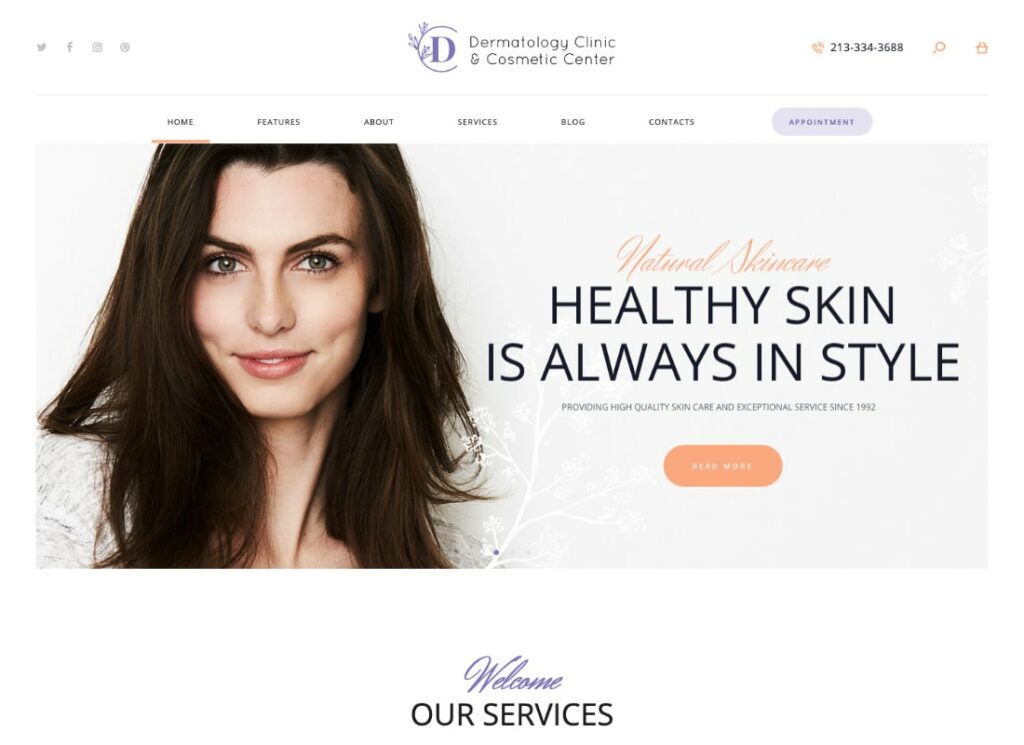 D&C | Dermatology Clinic & Cosmetology Center WordPress Theme