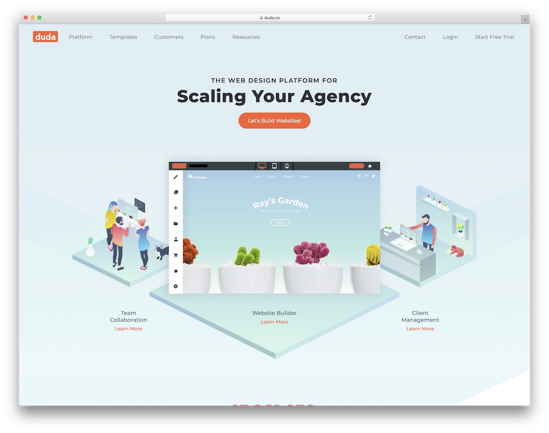 duda website builder for construction company