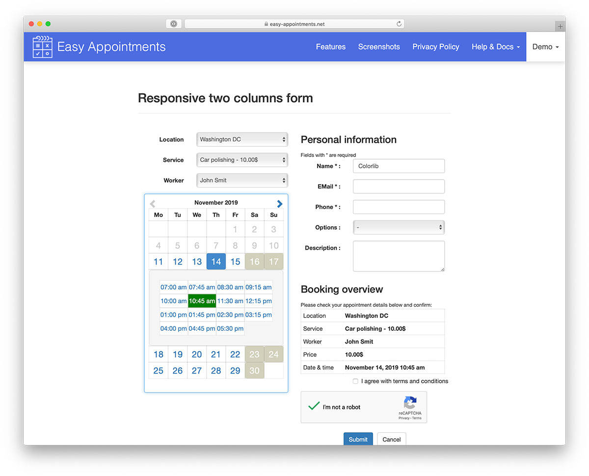 Appointment WordPress plugins