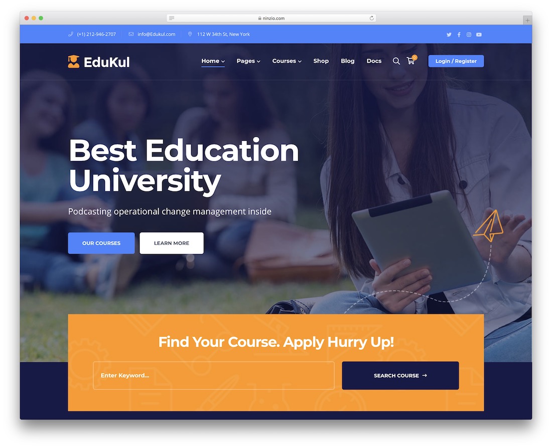 edukul lms wordpress theme