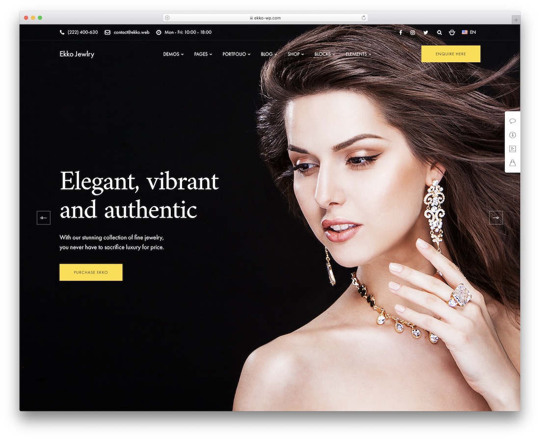 ekko jewelry wordpress theme