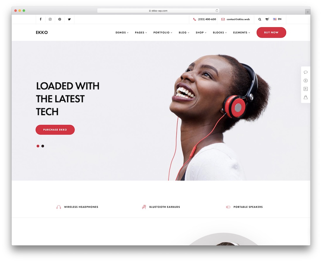 ekko single product wordpress theme