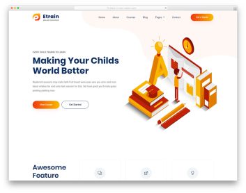 Etrain template preview