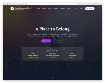 FaithCommunity template preview