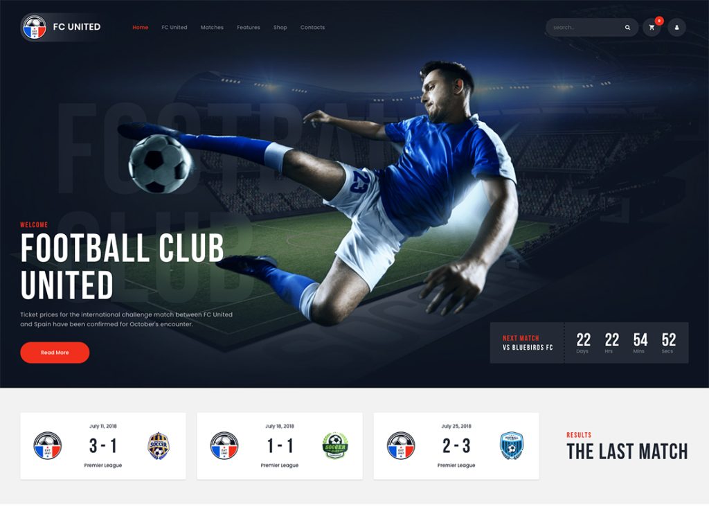 FC United - Football, Soccer & Sports Theme