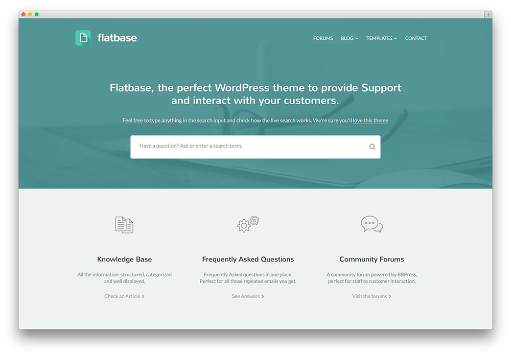 flatbase simple knowledge base theme