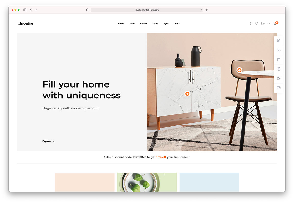 jevelin - furniture WordPress theme