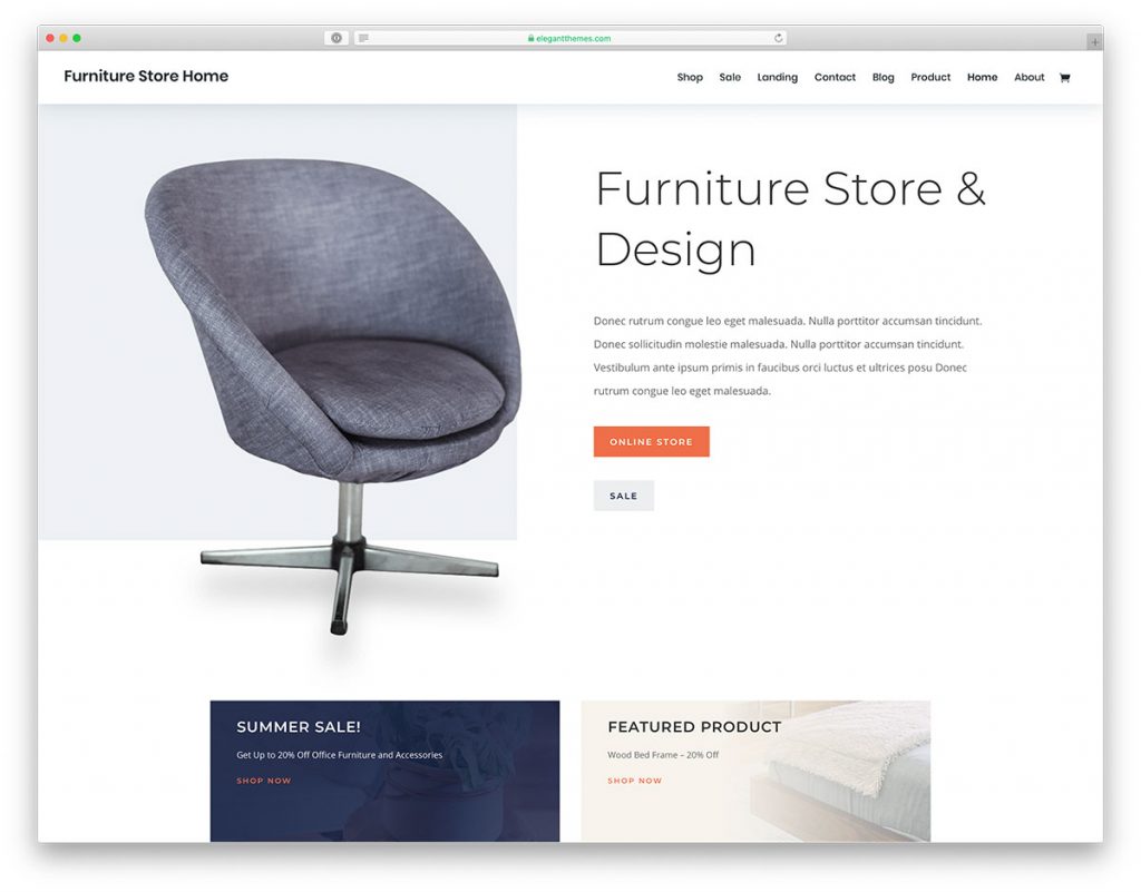furniture wordpress theme