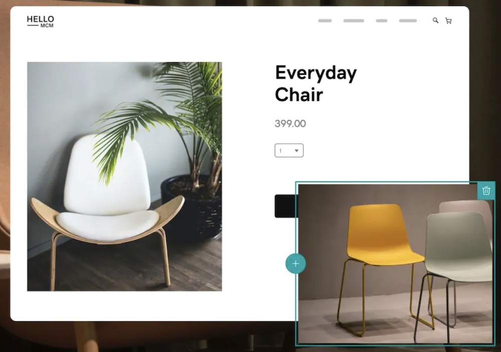 GoDaddy drag and drop website builder in action