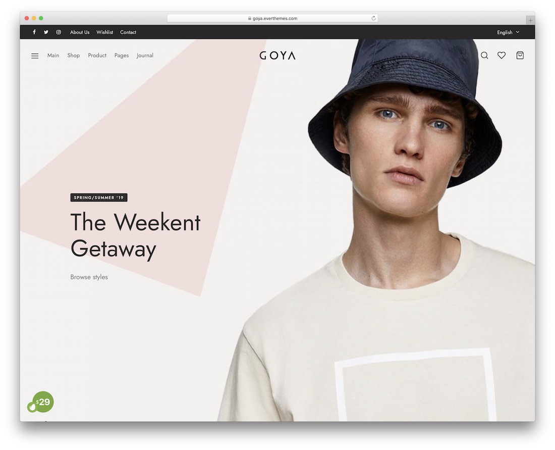 goya t-shirt store wordpress theme