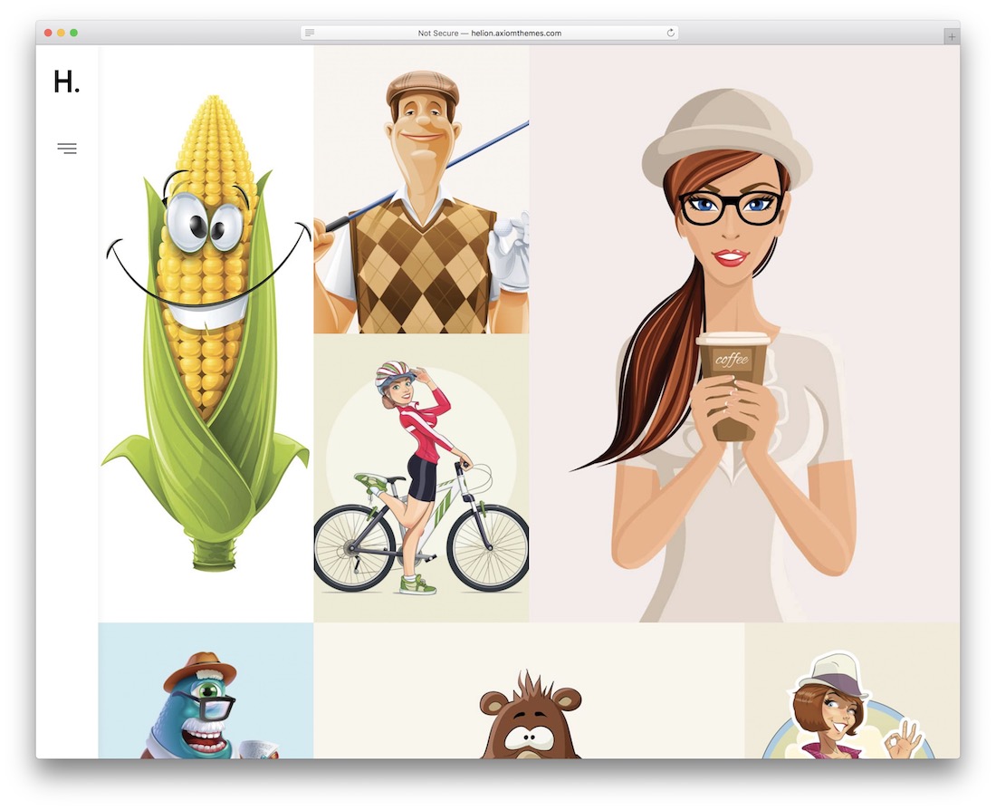 helion wordpress gallery theme