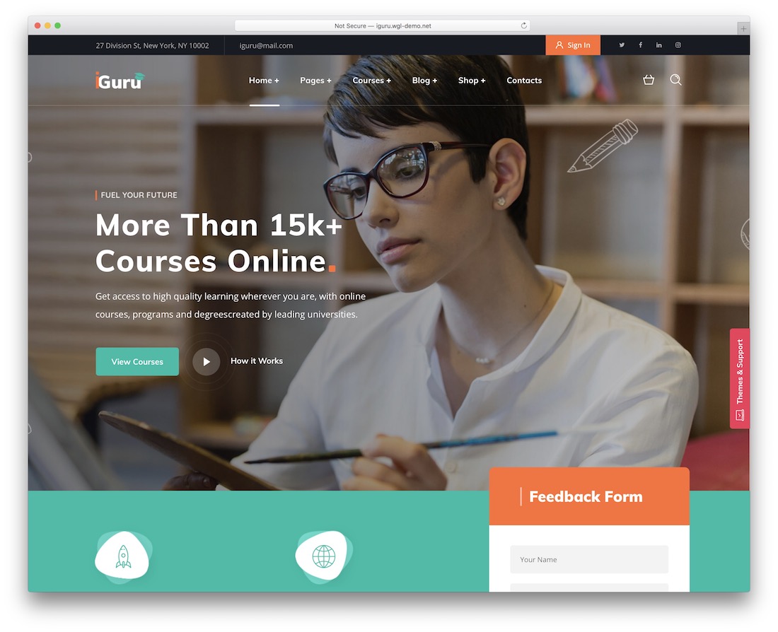 iguru lms wordpress theme