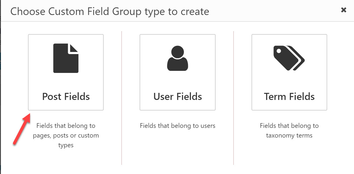 Post fields on a directory website