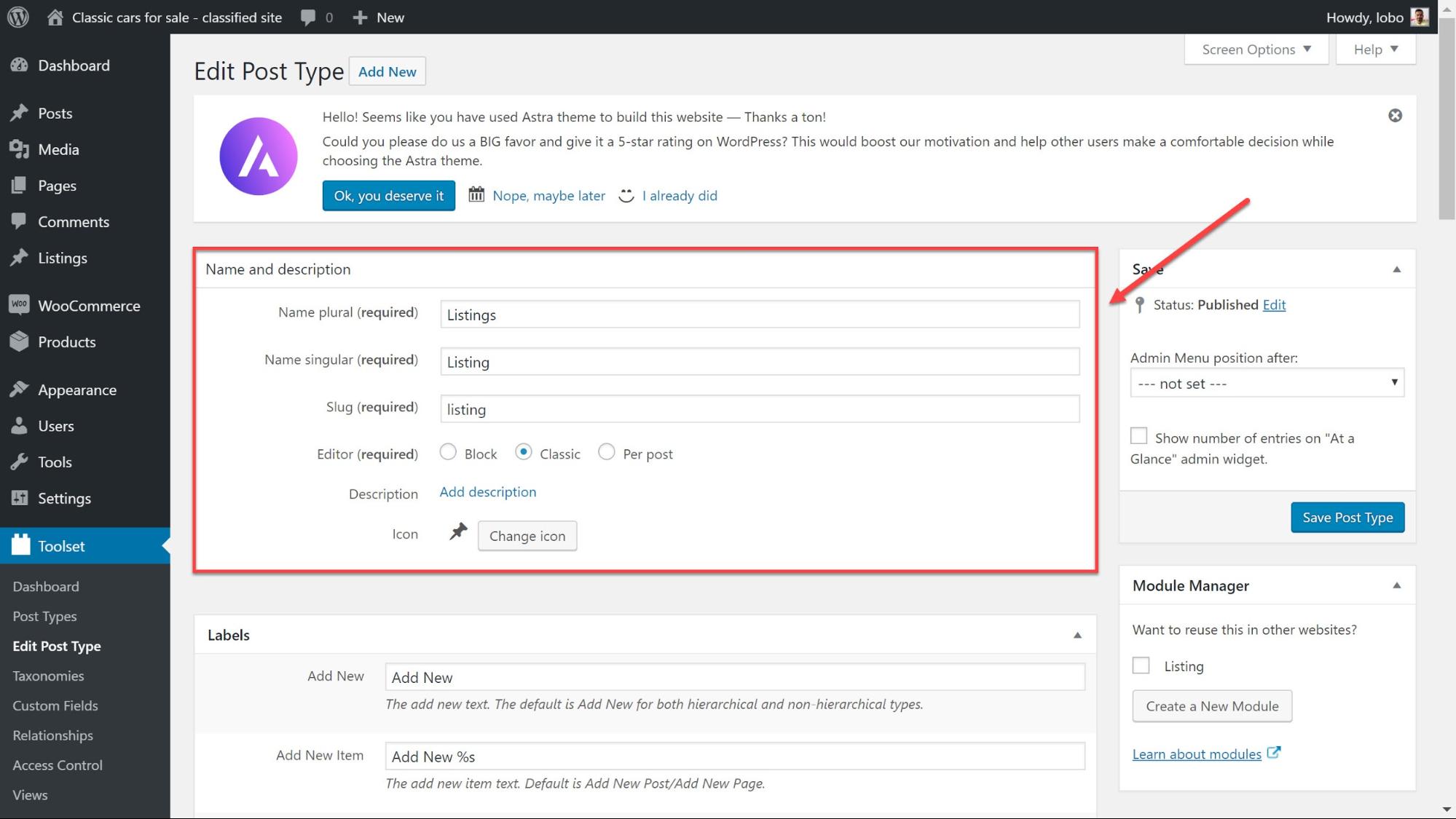 Custom post type for directory websites with WordPress