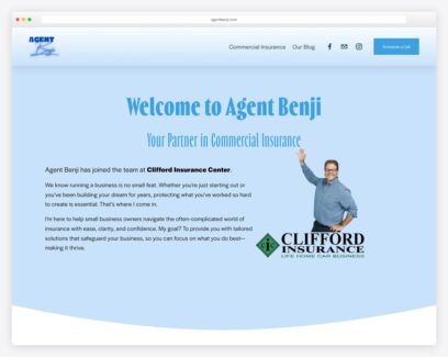 Insurance agency website examples