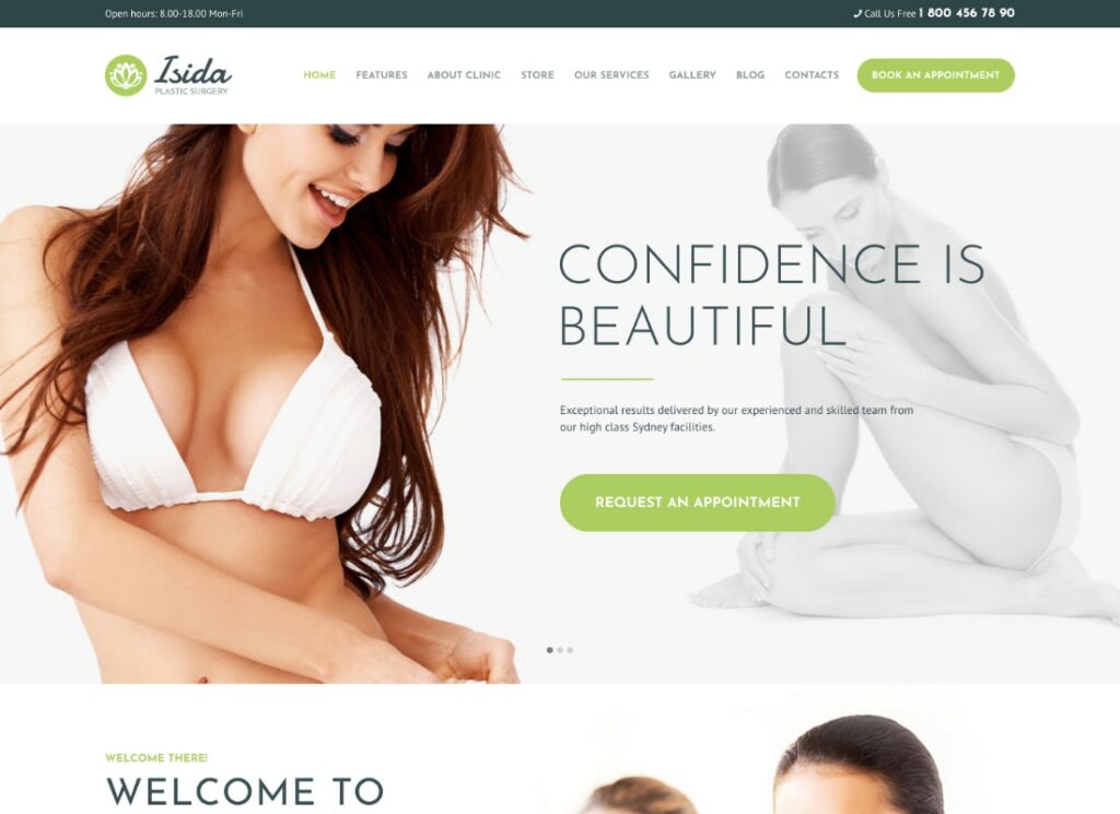 Isida | Plastic Surgery Clinic | Medical WordPress Theme