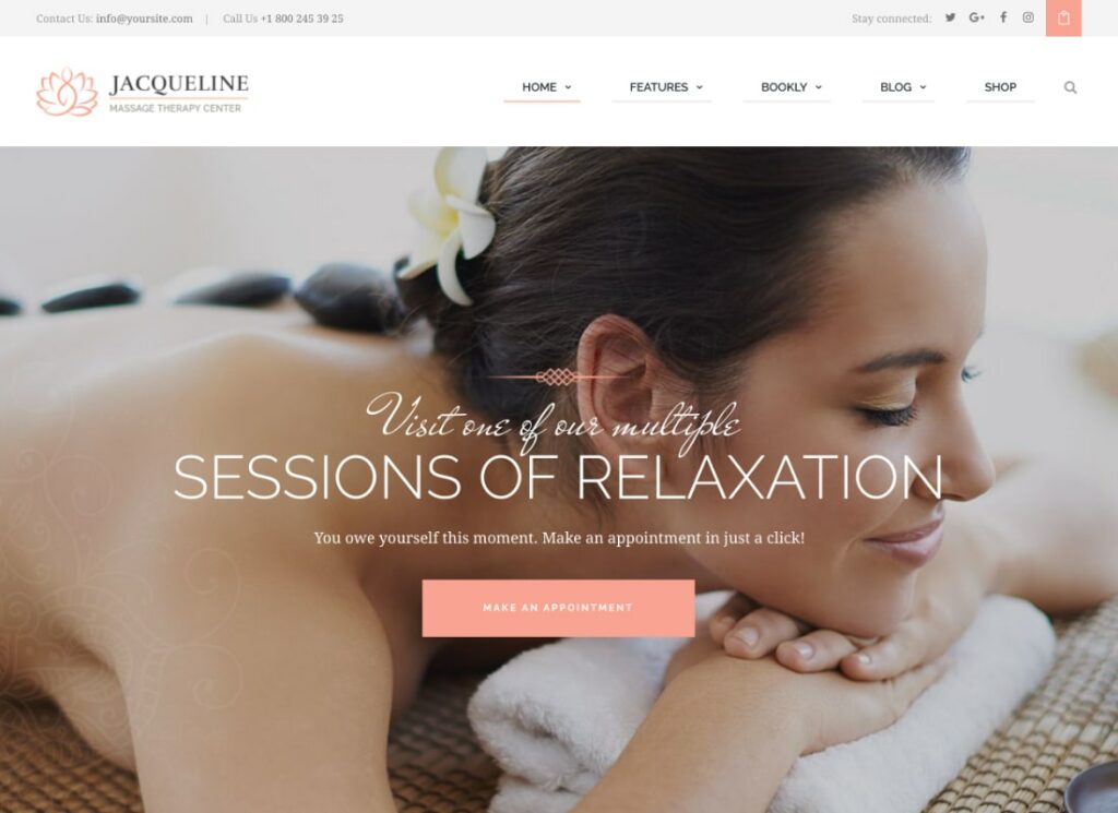 Jacqueline | Spa & Massage Salon WordPress Theme