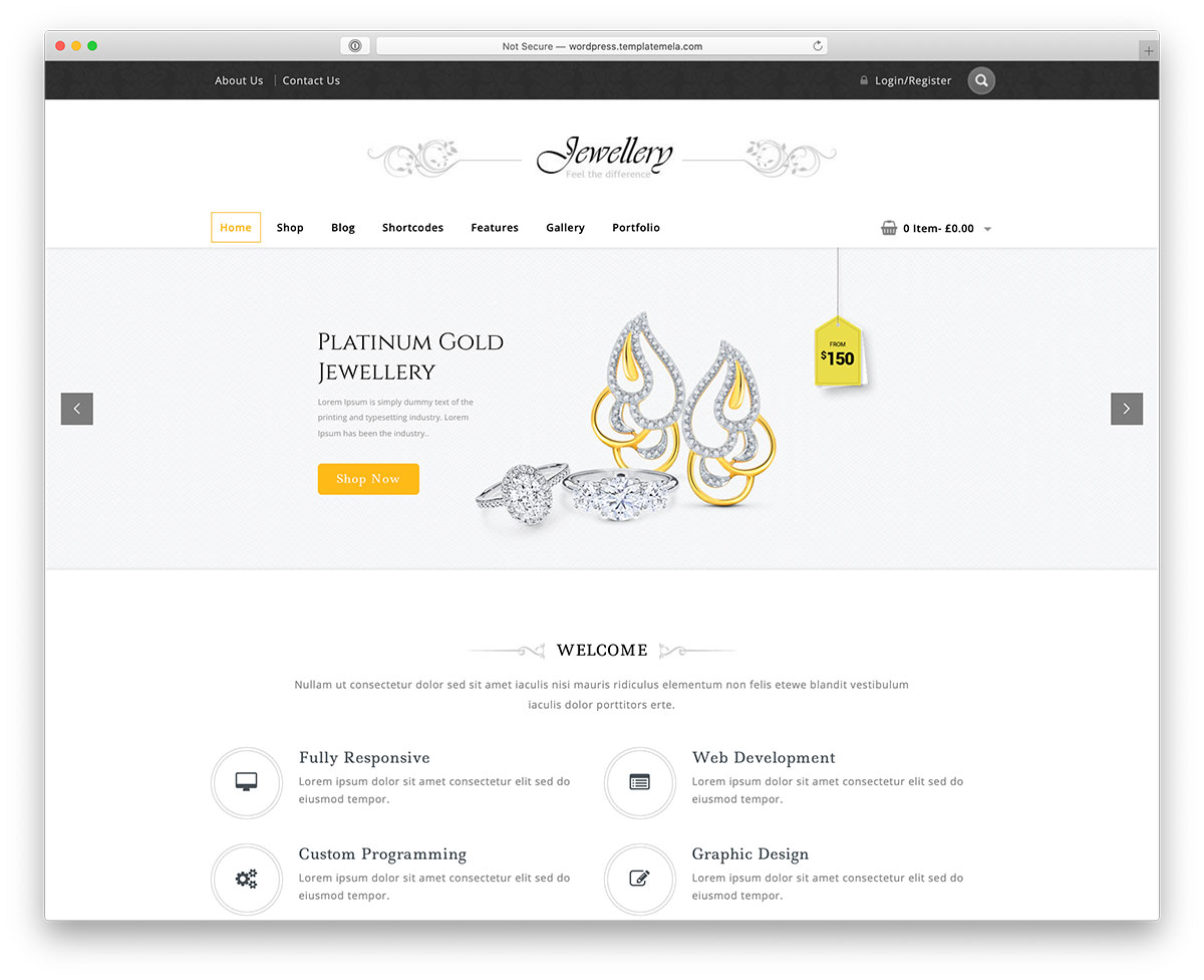 Jewellery WordPress theme
