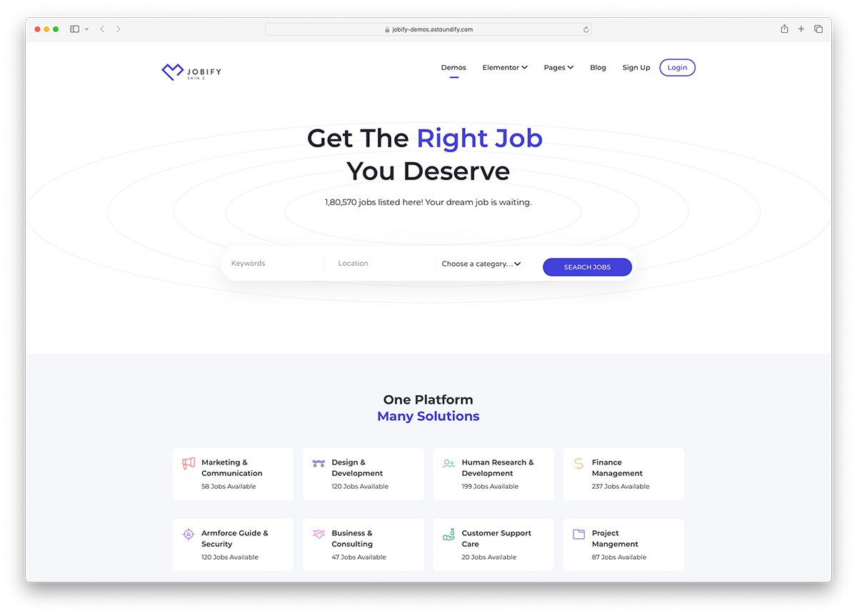 jobify - simple job board listing site