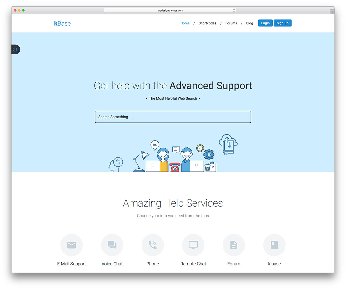 kBase - tech support WordPress theme