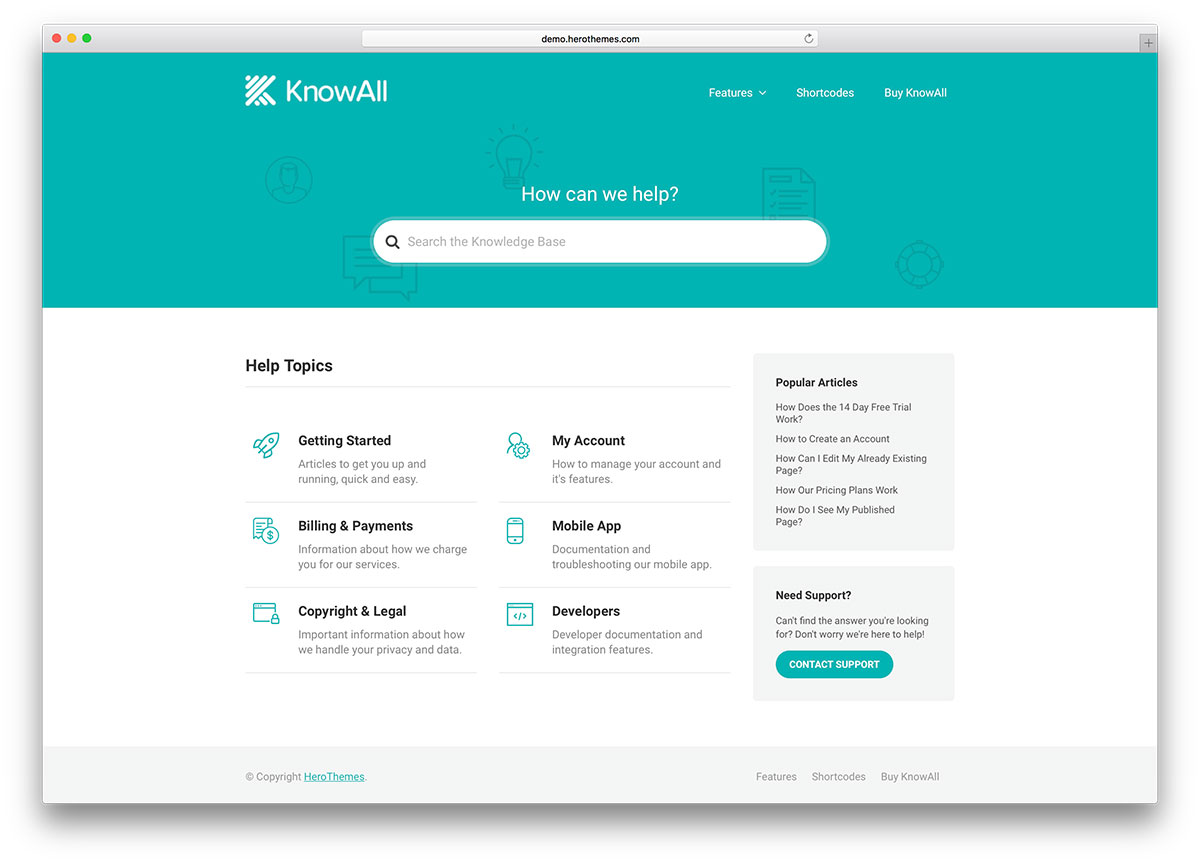 knowall knowledge base WordPress theme