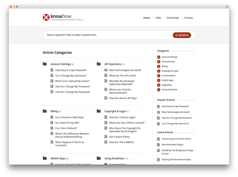 knowhow fresh knowledge base template