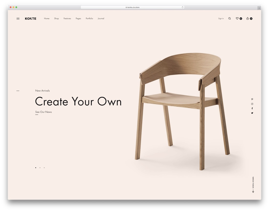 konte furniture wordpress theme