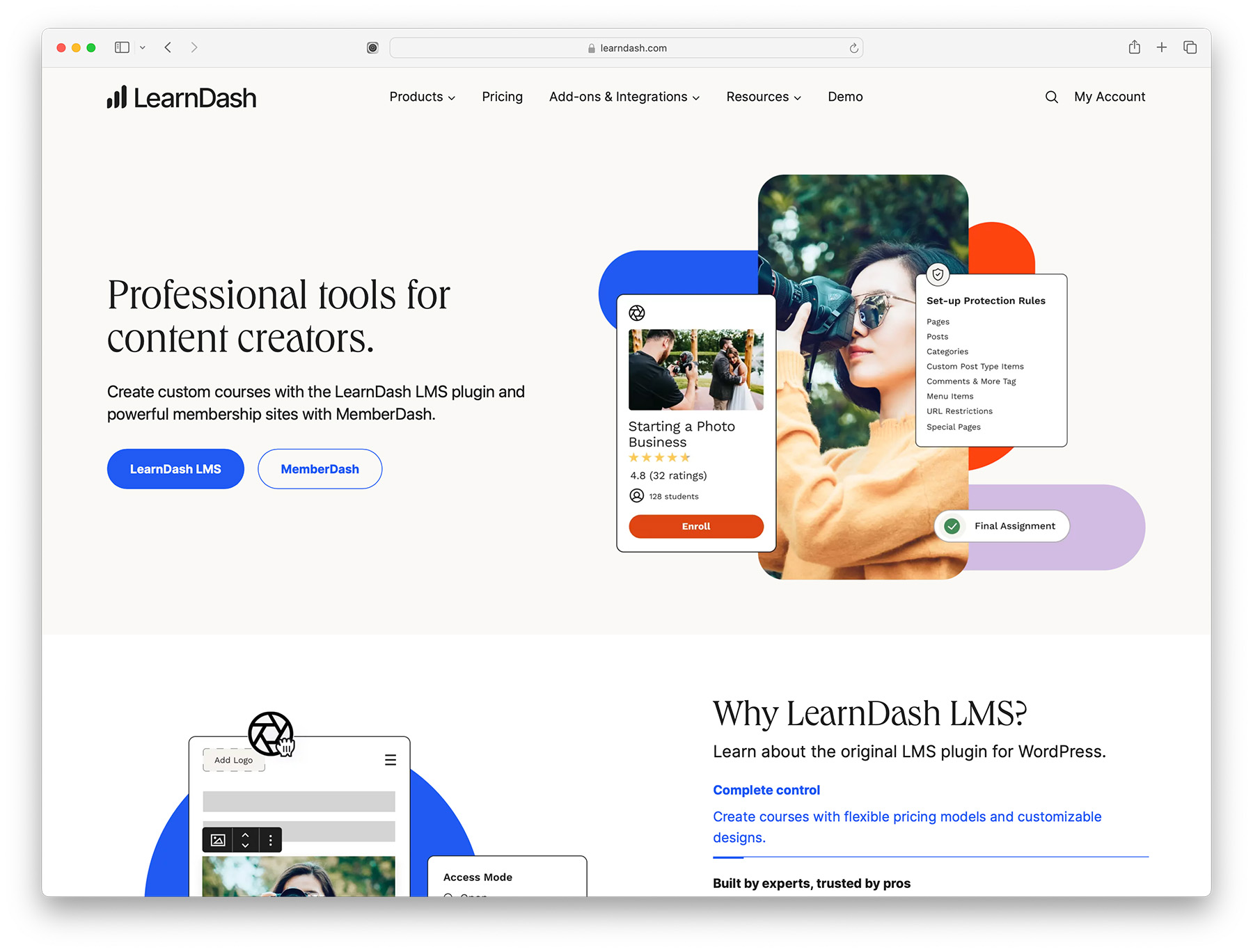 LearnDash - content restriction plugin for educational content 