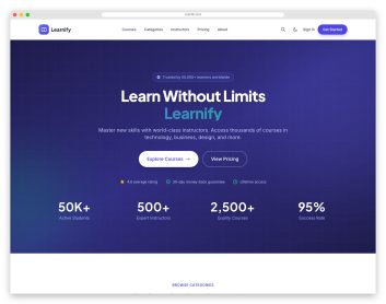 LearnHub template preview