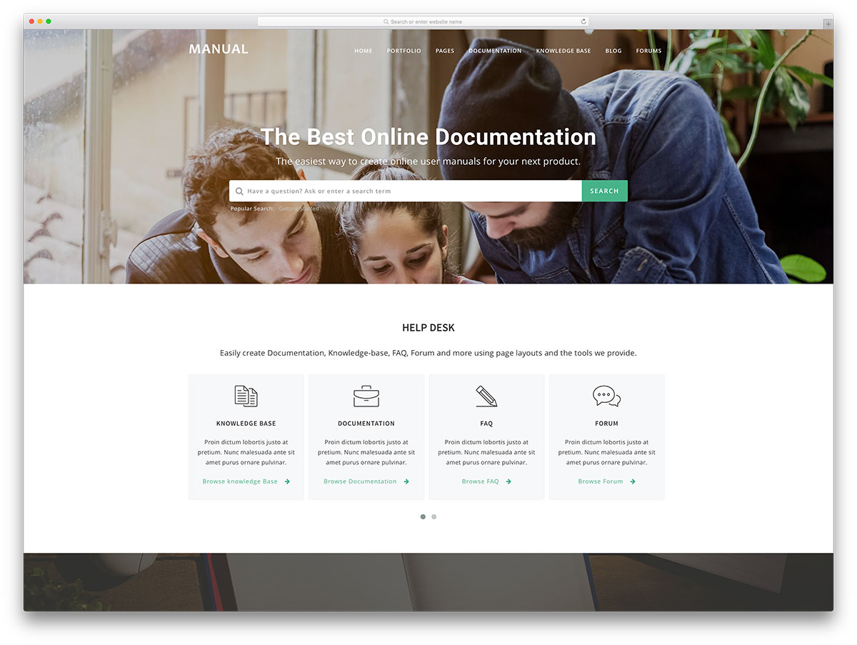 manual creative knowledge base theme
