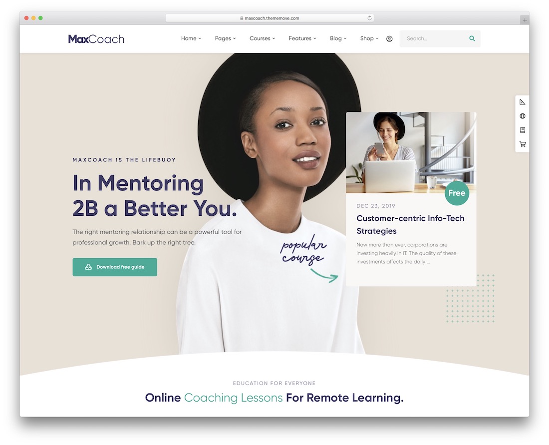 maxcoach lms wordpress theme