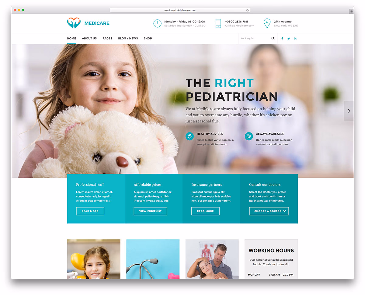 Medicare Best WordPress medical themes