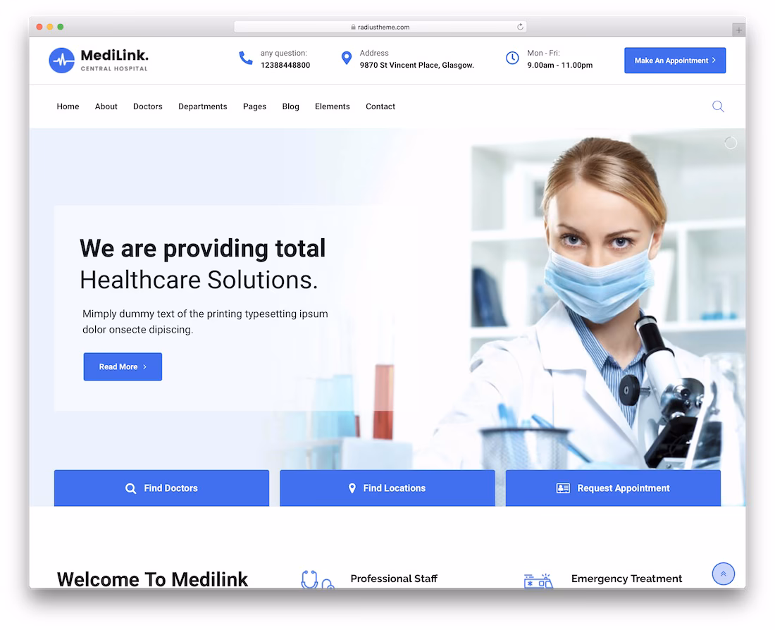 Medilink medilink health medical wordpress theme