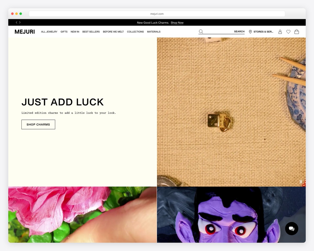 mejuri ecommerce website example