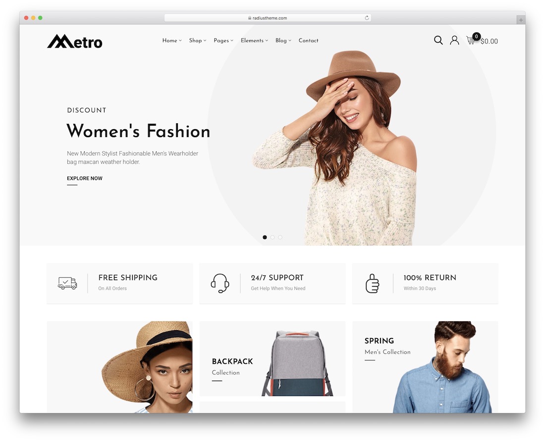 metro t-shirt store wordpress theme