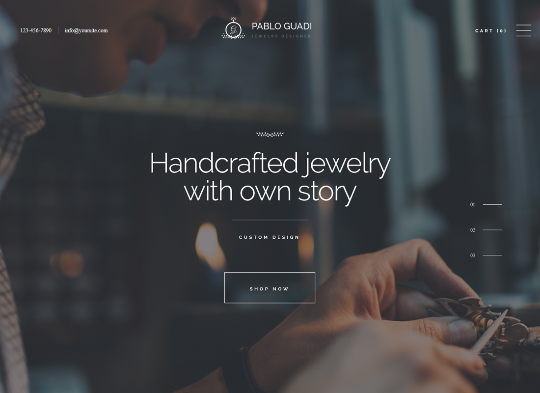 Pablo Guadi | Jewelry Designer & Handcrafted Jewelry Online Shop WordPress Theme
